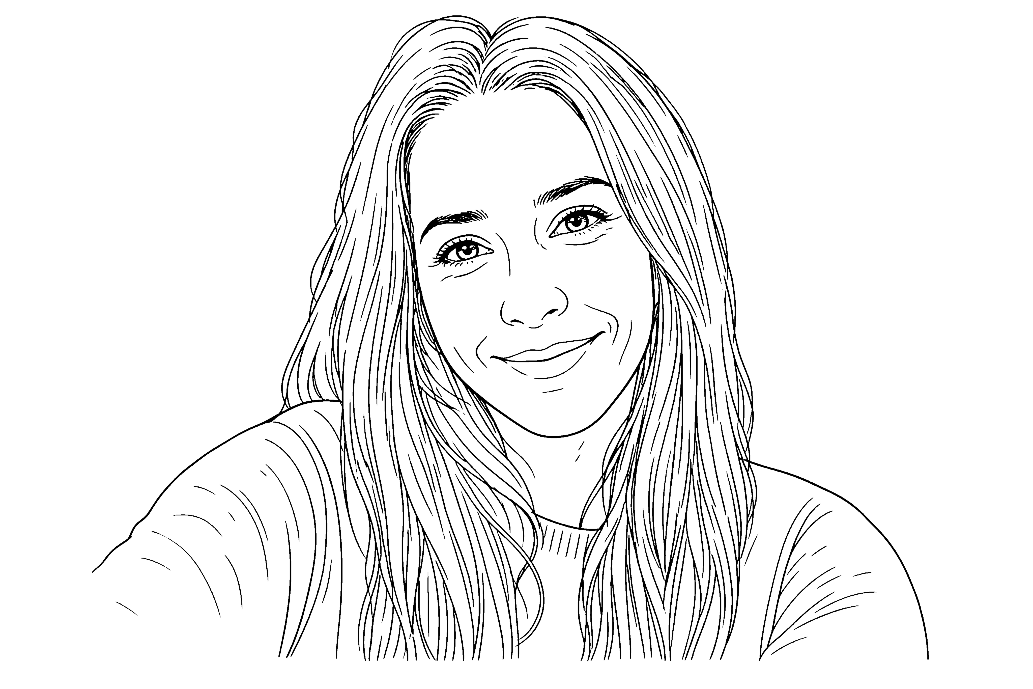 photo to line art generated line art example