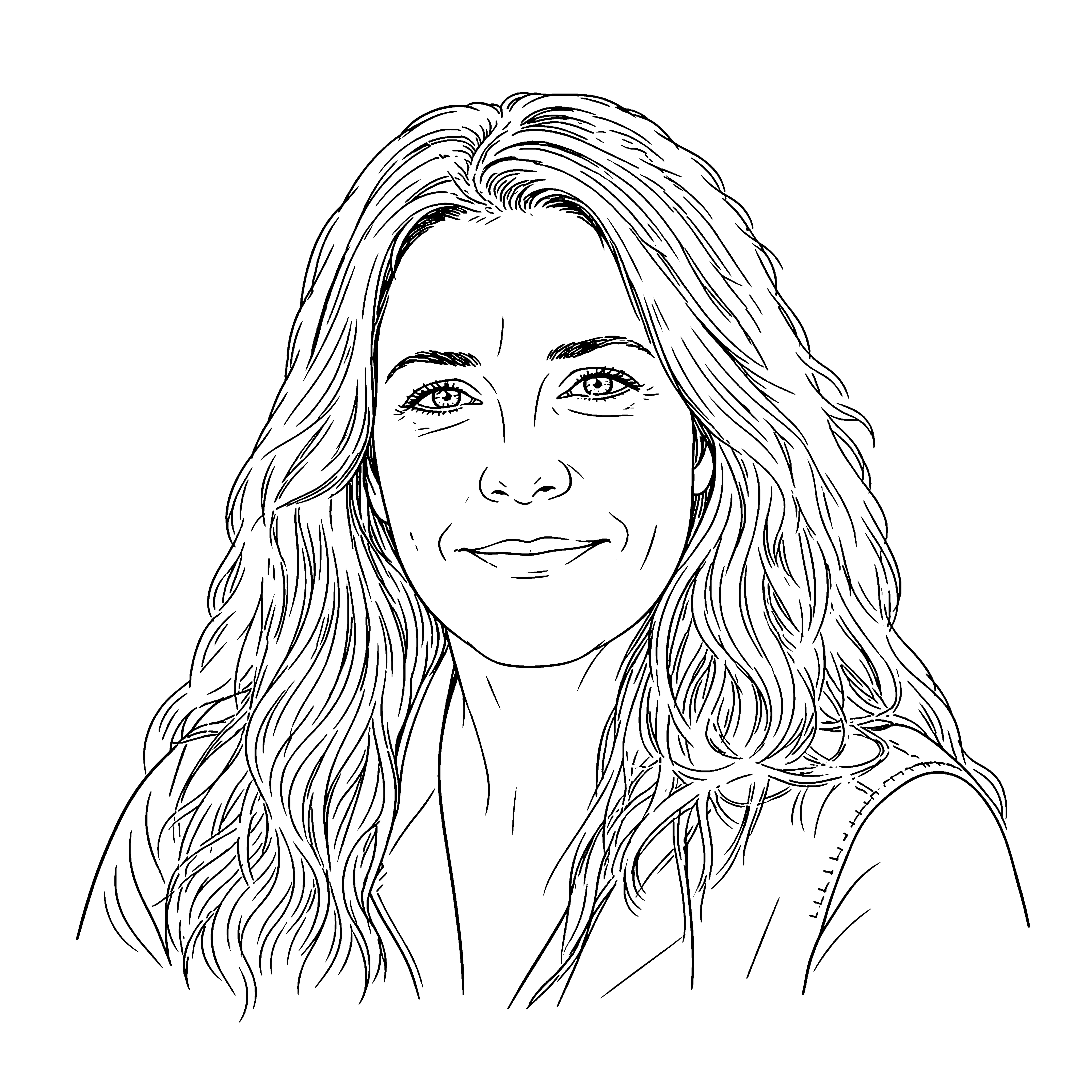 portrait photo generated line art example